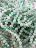 3.2mm Faceted Green Jade Beads