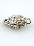 8mm Oval Magnetic Claps Silver