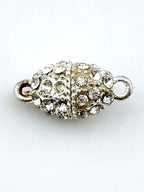 8mm Oval Magnetic Claps Silver