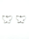 14mm Butterfly Frame Charm Rhodium