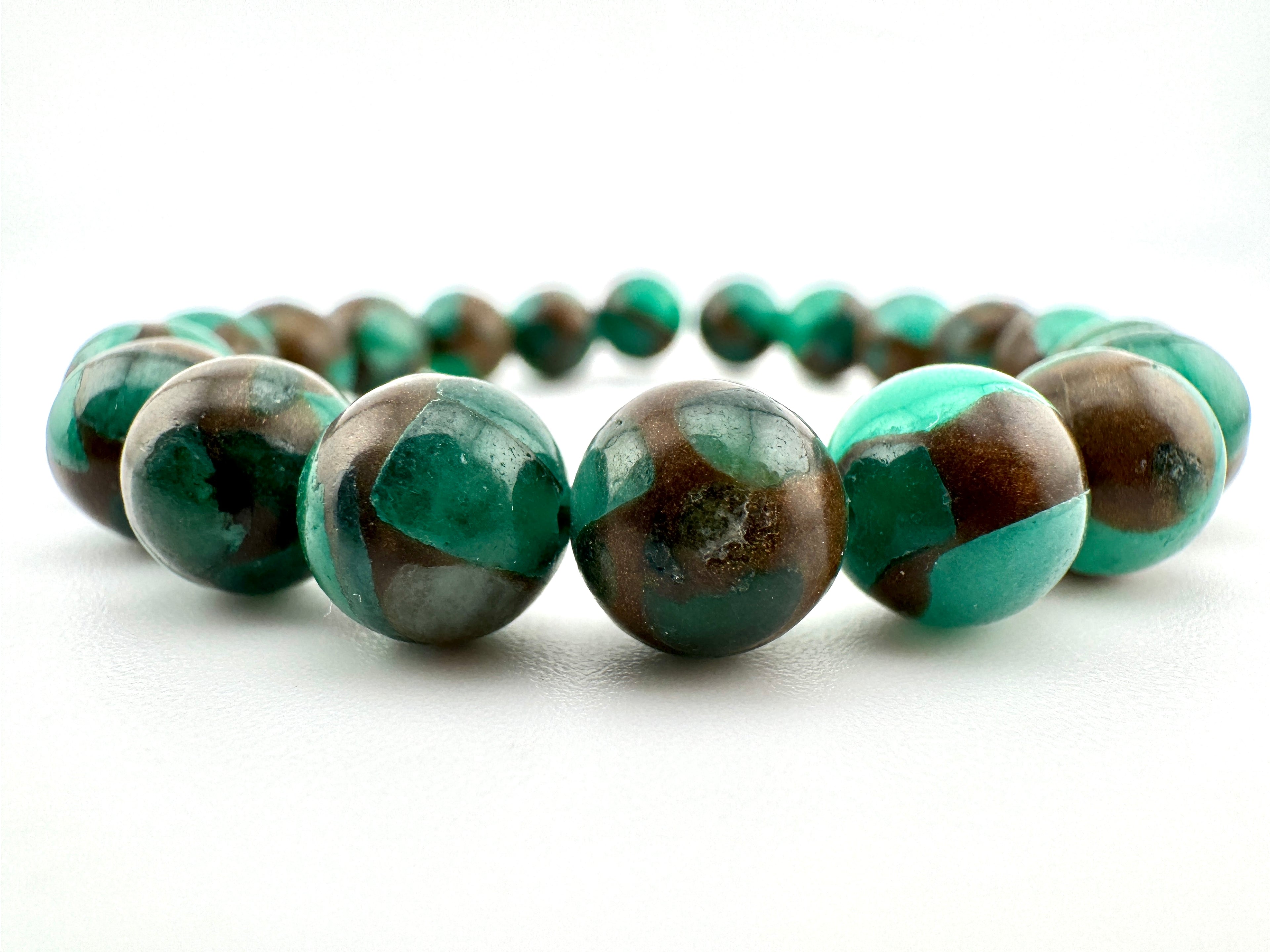 Suspended Copper Green Beads Available in 6mm, 8mm Sizes