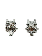 13x17mm Dragon Head Bead Rhodium