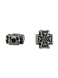 8.5x3.5mm Chopper Cross Spacer Bead Rhodium