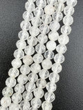 4mm Faceted Clear Quartz Beads