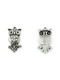 20mm Perched Owl Charm Rhodium
