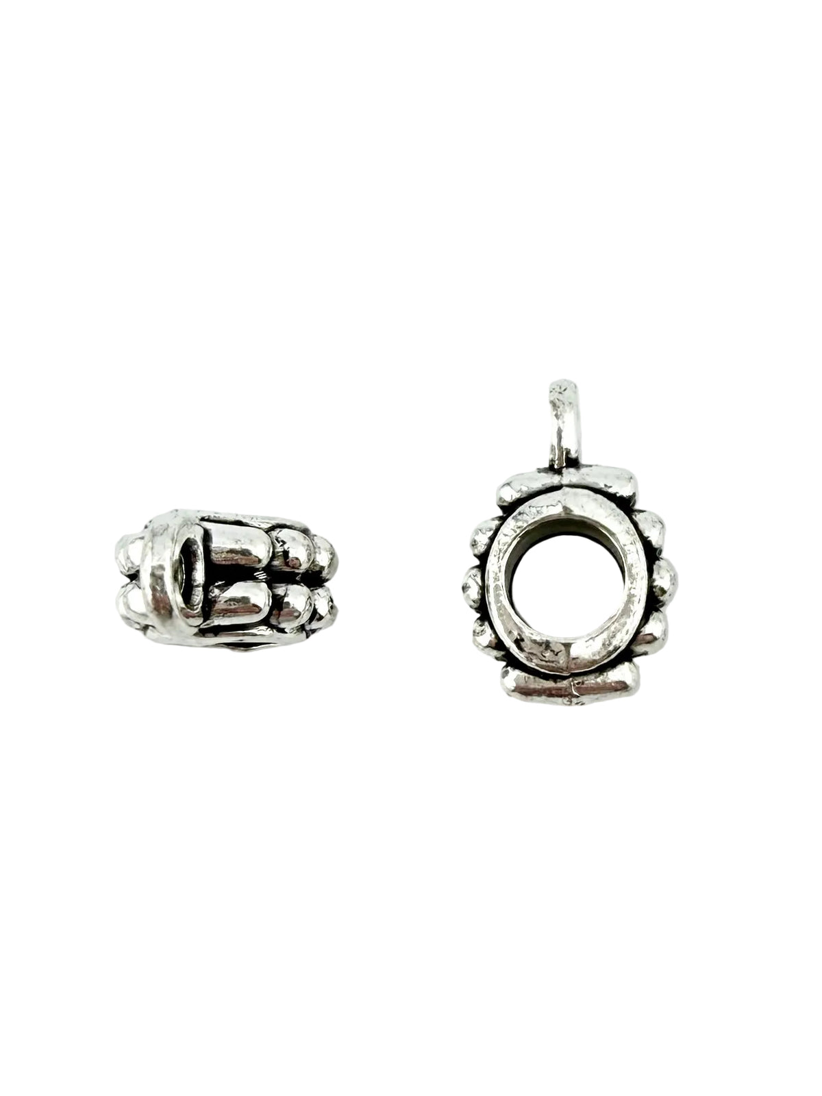 5x8mm Hanger/Spacer Bead Rhodium