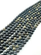Golden Obsidian Beads Available in 4mm, 6mm, 8mm, 10mm Sizes