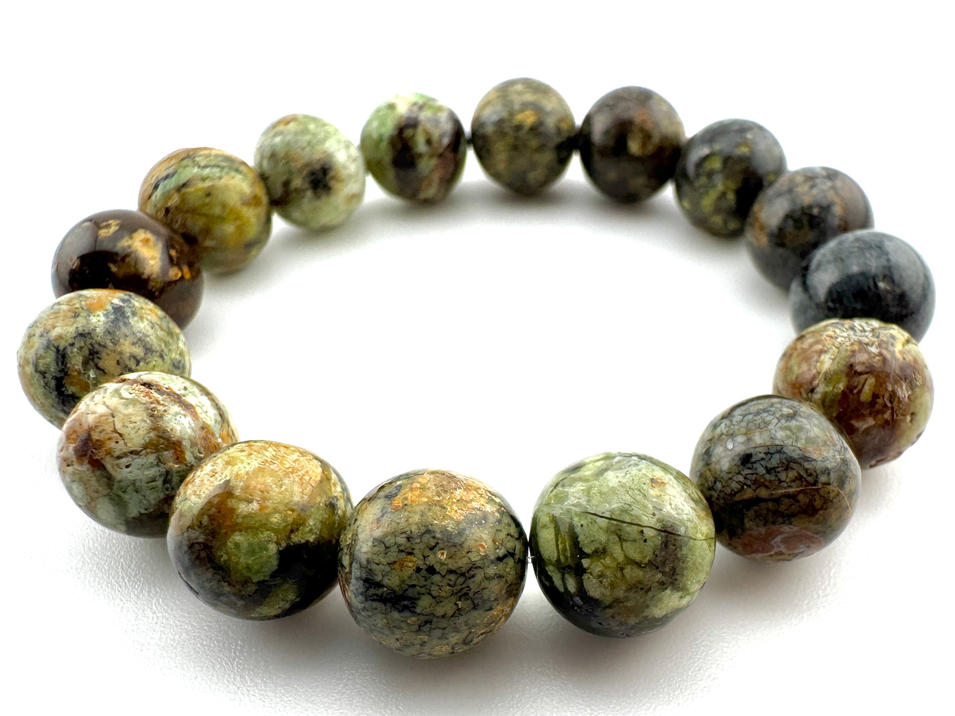 Chrome Chalcedony Beads Available in 8mm, 10mm Sizes