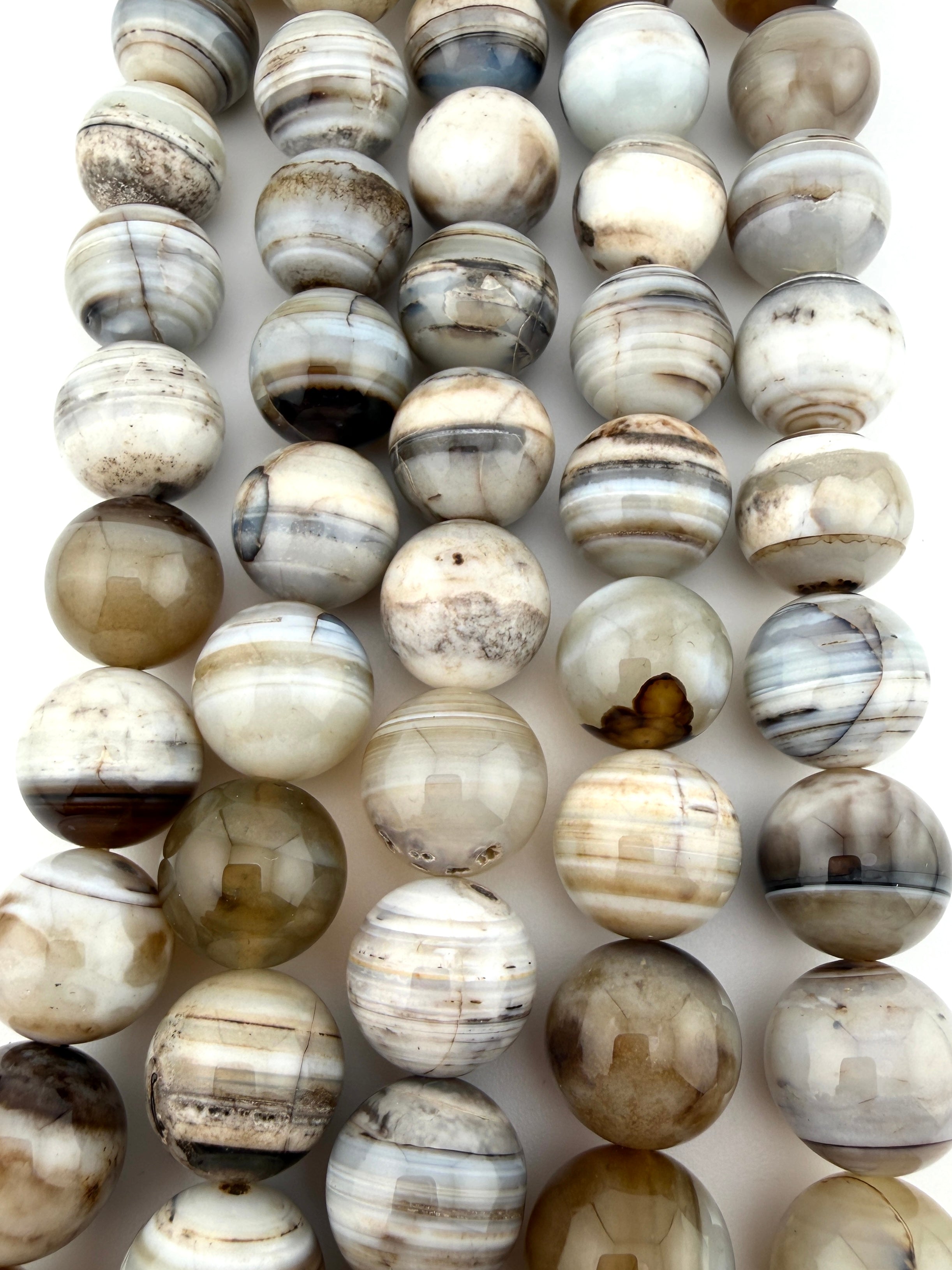 16mm Grey Banded Agate