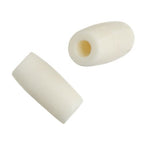 HAIRBONEPIPES OVAL IVORY 0.5in Worked on Bone