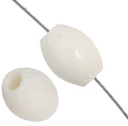 HAIRBONEPIPES OVAL IVORY 0.25in Worked on Bone