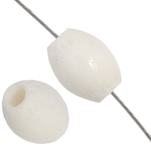 HAIRBONEPIPES OVAL IVORY 0.25in Worked on Bone