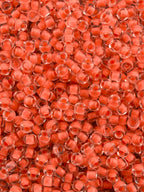 Mino Seed Beads 11/0 Crystal Salmon Color Lined