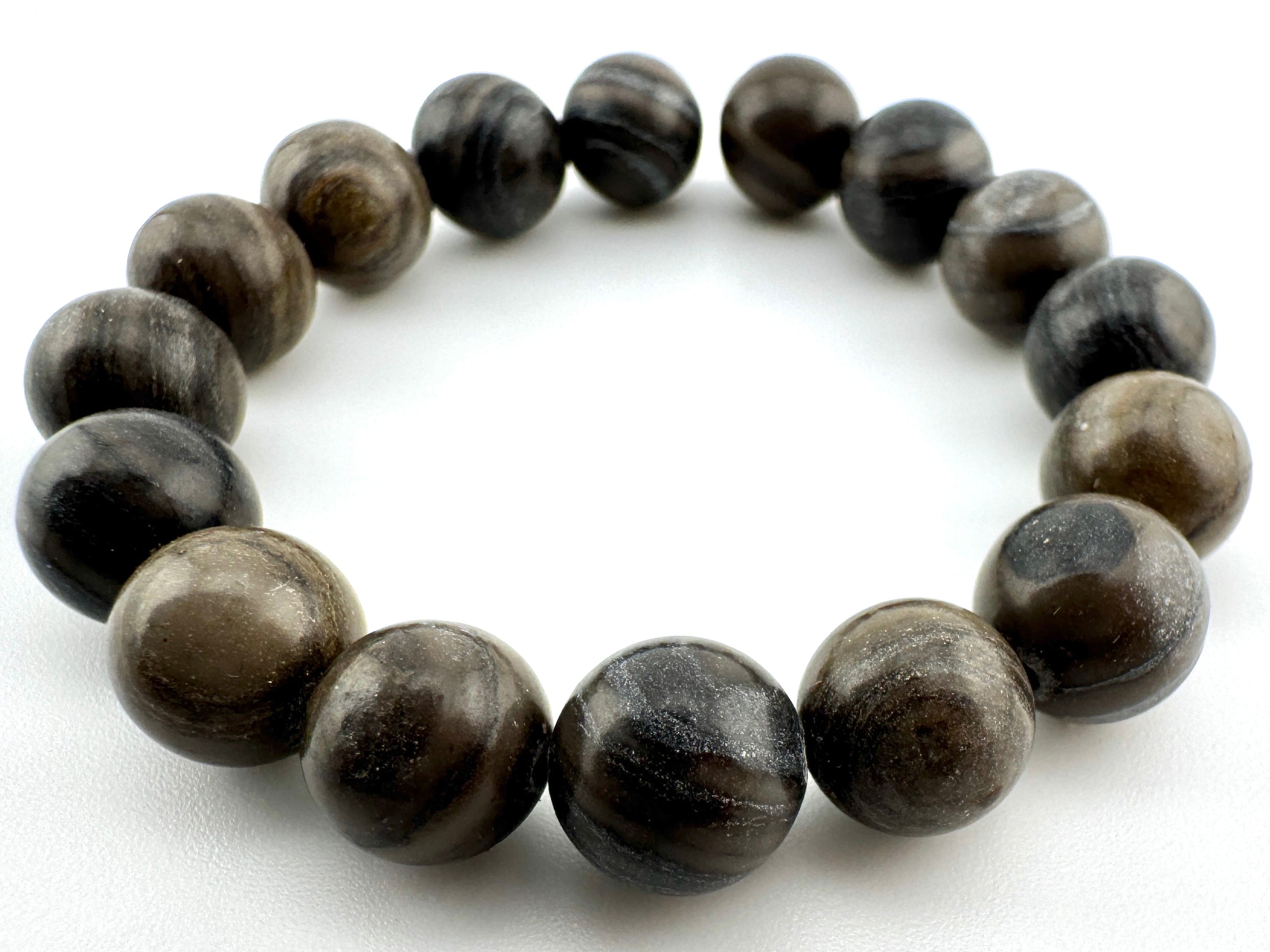 Grey Petrified Wood Beads Available in 6mm, 8mm, 10mm Sizes