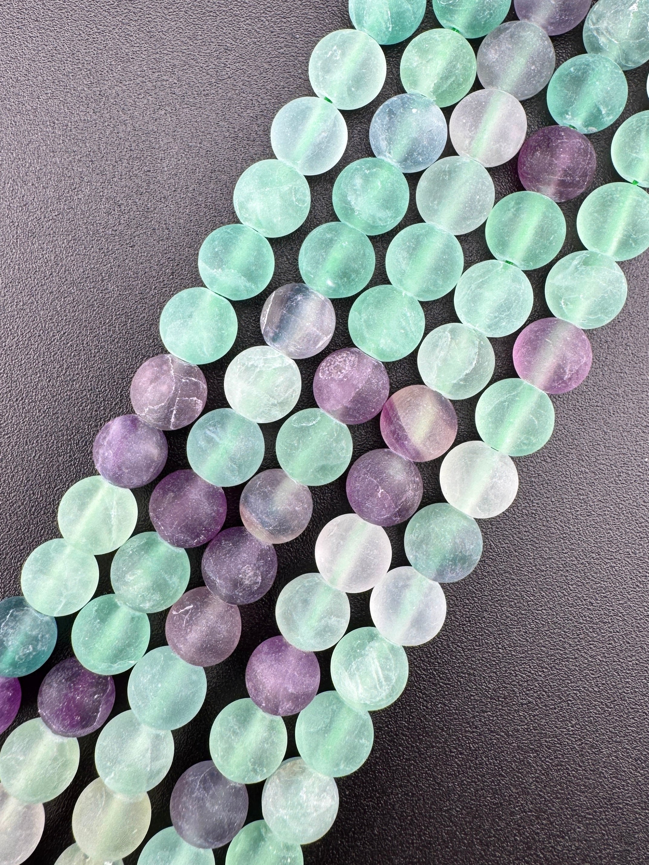 Matte Fluorite Beads Available in 6mm, 8mm Sizes