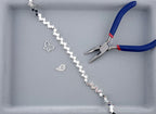 3.5x8mm Hematite Crown Beads Silver