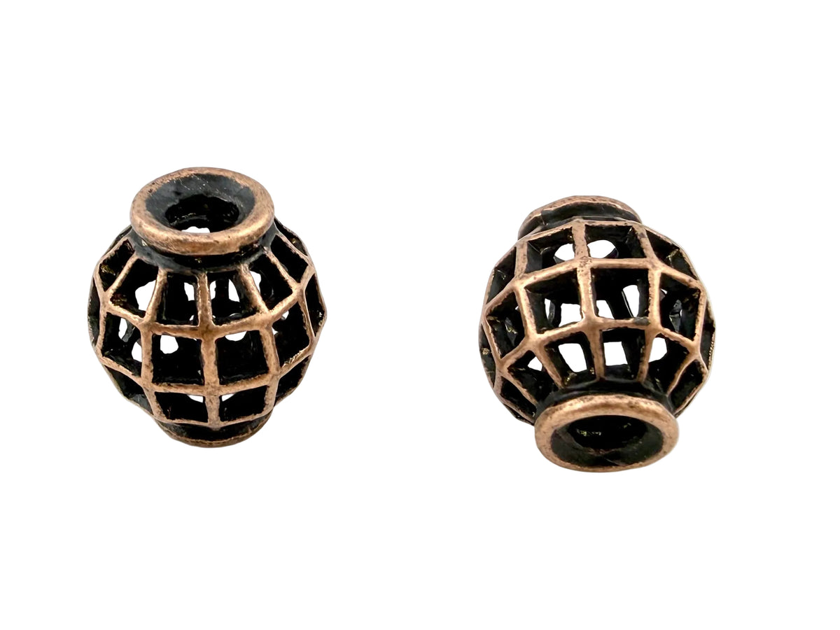 16x15mm Large Hole Spacer Bead Antique Copper