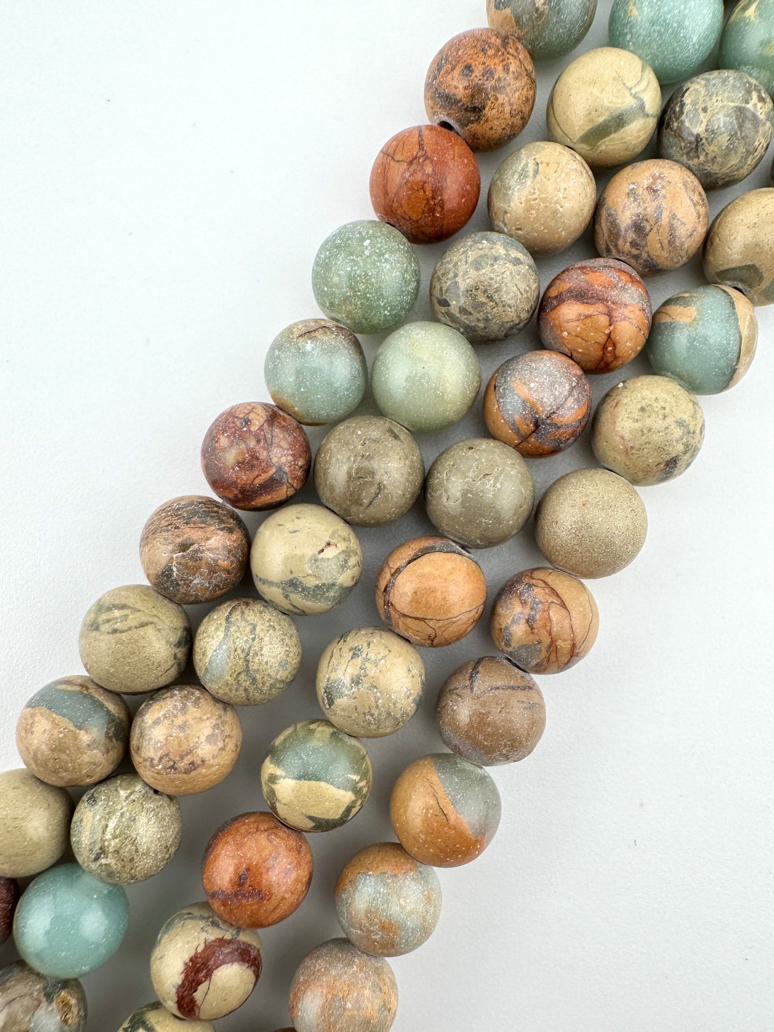 Aqua Terra Jasper Beads Available in 6mm, 8mm, 10mm Sizes