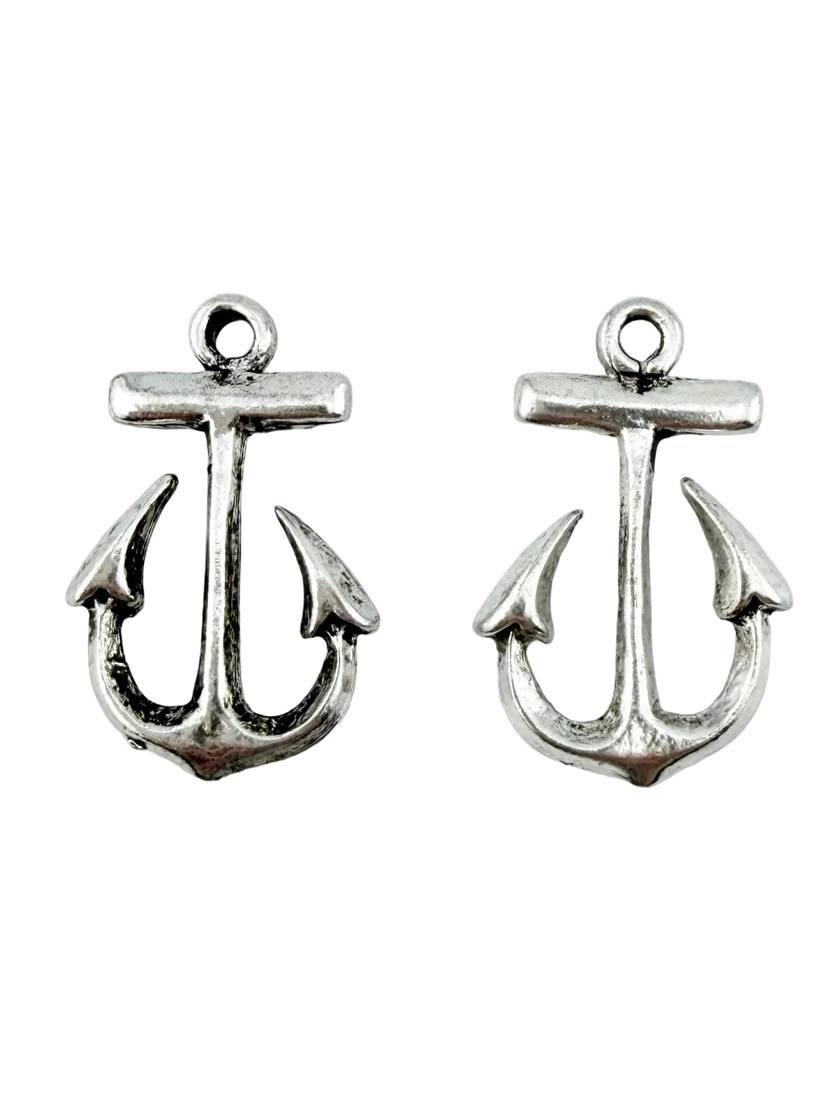 24mm Anchor Charm Rhodium