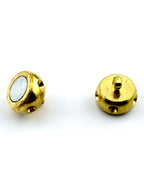 9mm Rondelle Magnetic Claps Gold