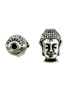 12x8mm Buddah Spacer Bead Rhodium