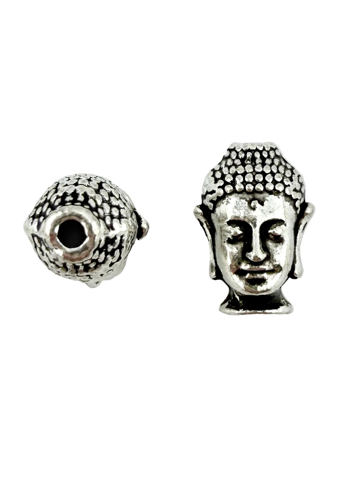 12x8mm Buddah Spacer Bead Rhodium