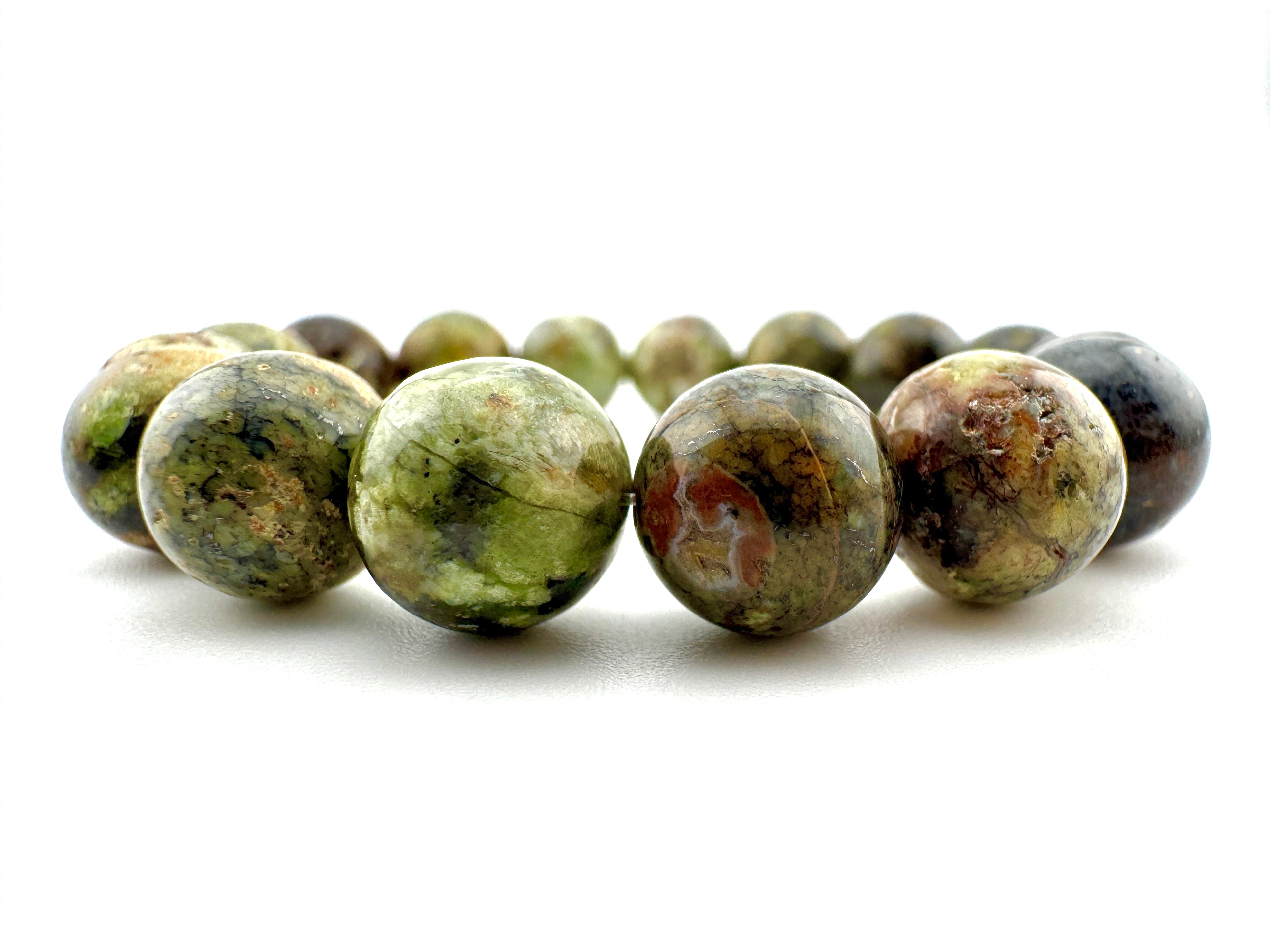 Chrome Chalcedony Beads Available in 8mm, 10mm Sizes