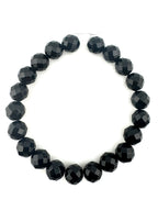 Onyx Faceted Beads Available in 6mm, 8mm Sizes