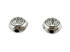 7.5x5mm Lotus Bead Spacer Rhodium