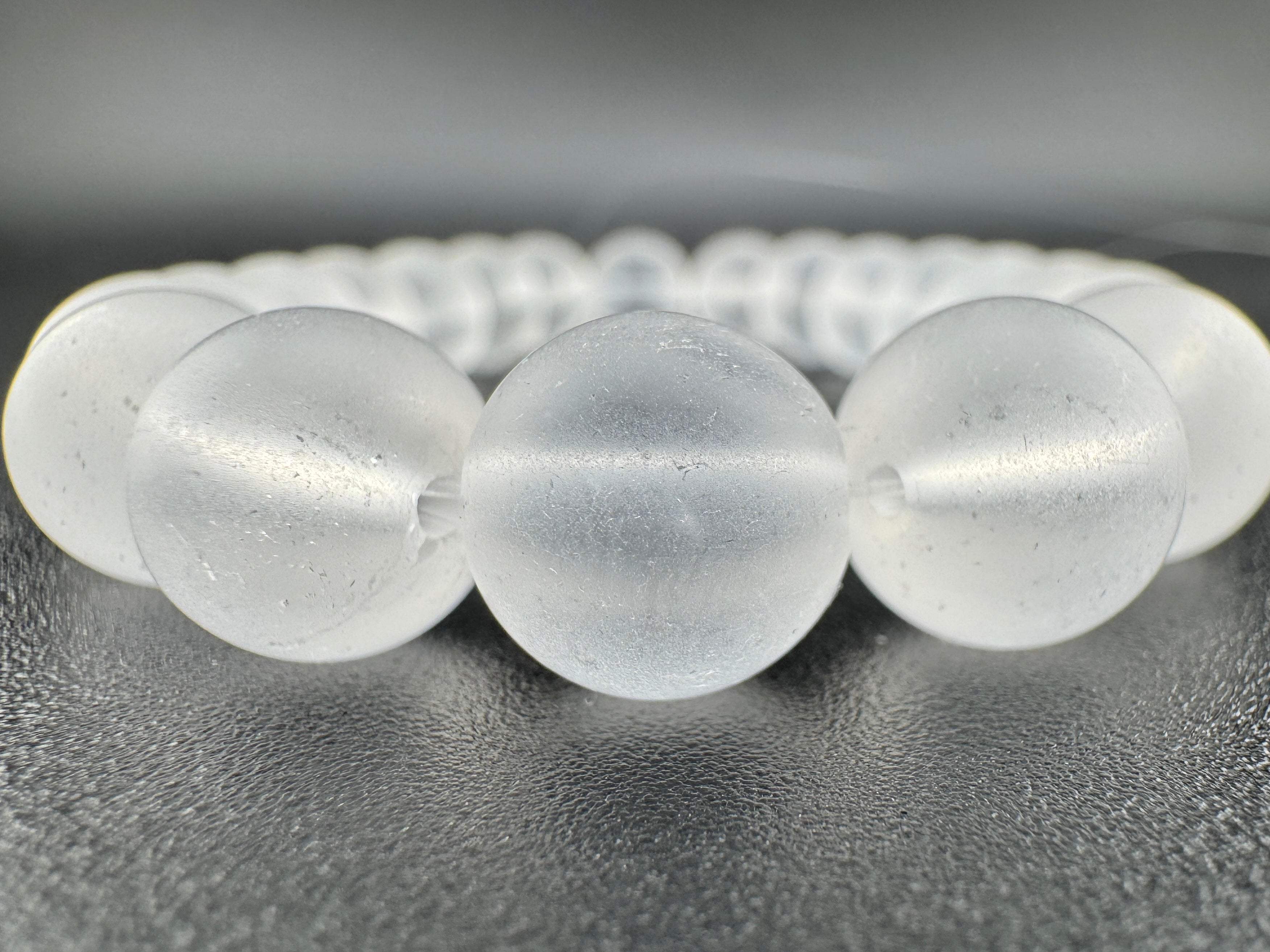 Matte Clear Quartz Beads Available in 6mm, 8mm, 10mm Sizes