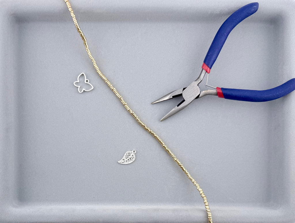 1x3mm Hematite Heishi Beads Gold