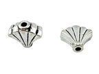 9x10mm Fan Spacer Bead Rhodium
