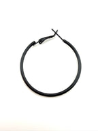 Black Round Hoop Earing Frame Pair