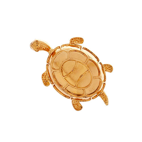 PENDANT TURTLE SHINY GOLD LEAD FREE