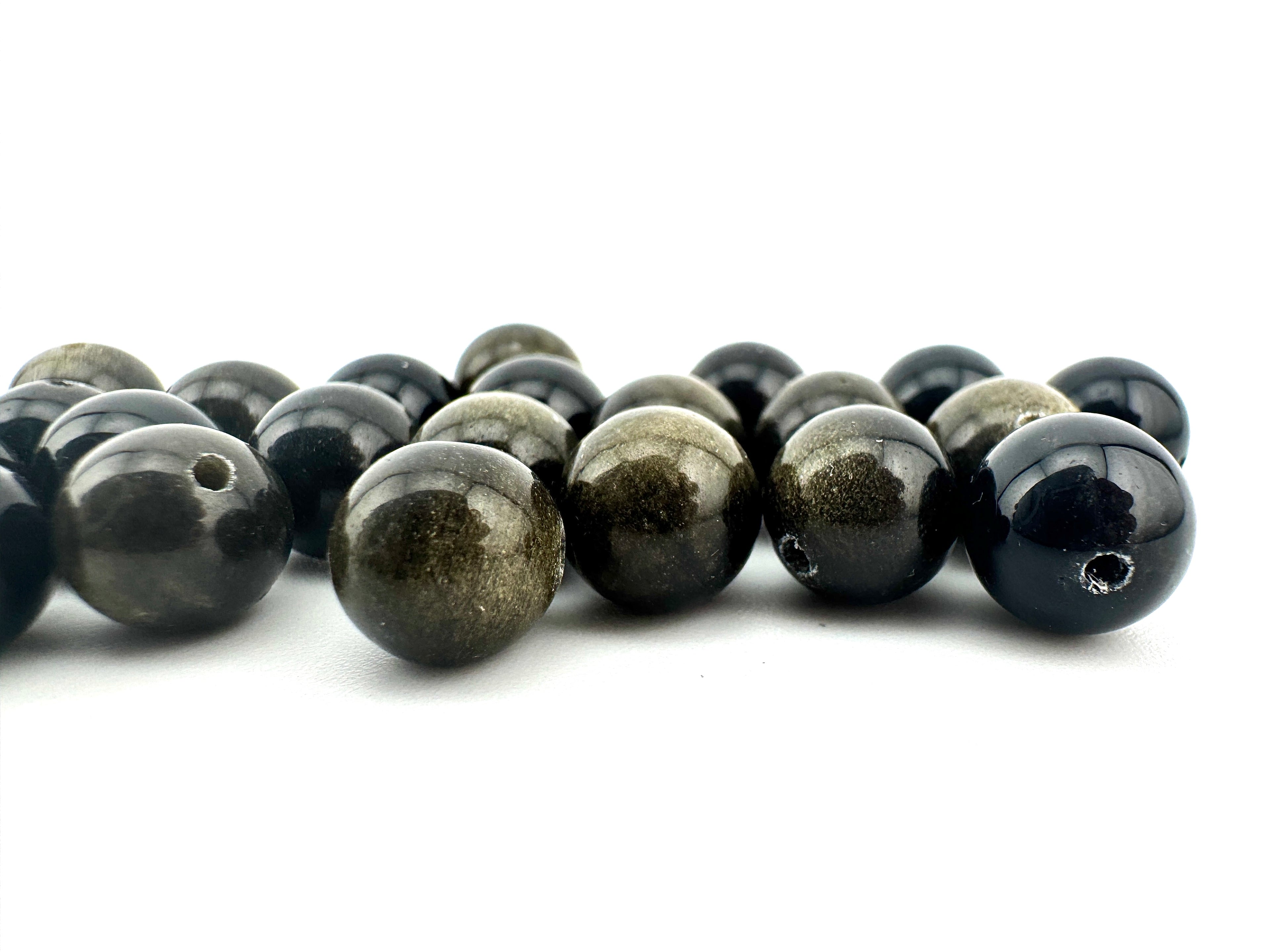 Golden Obsidian Beads Available in 4mm, 6mm, 8mm, 10mm Sizes