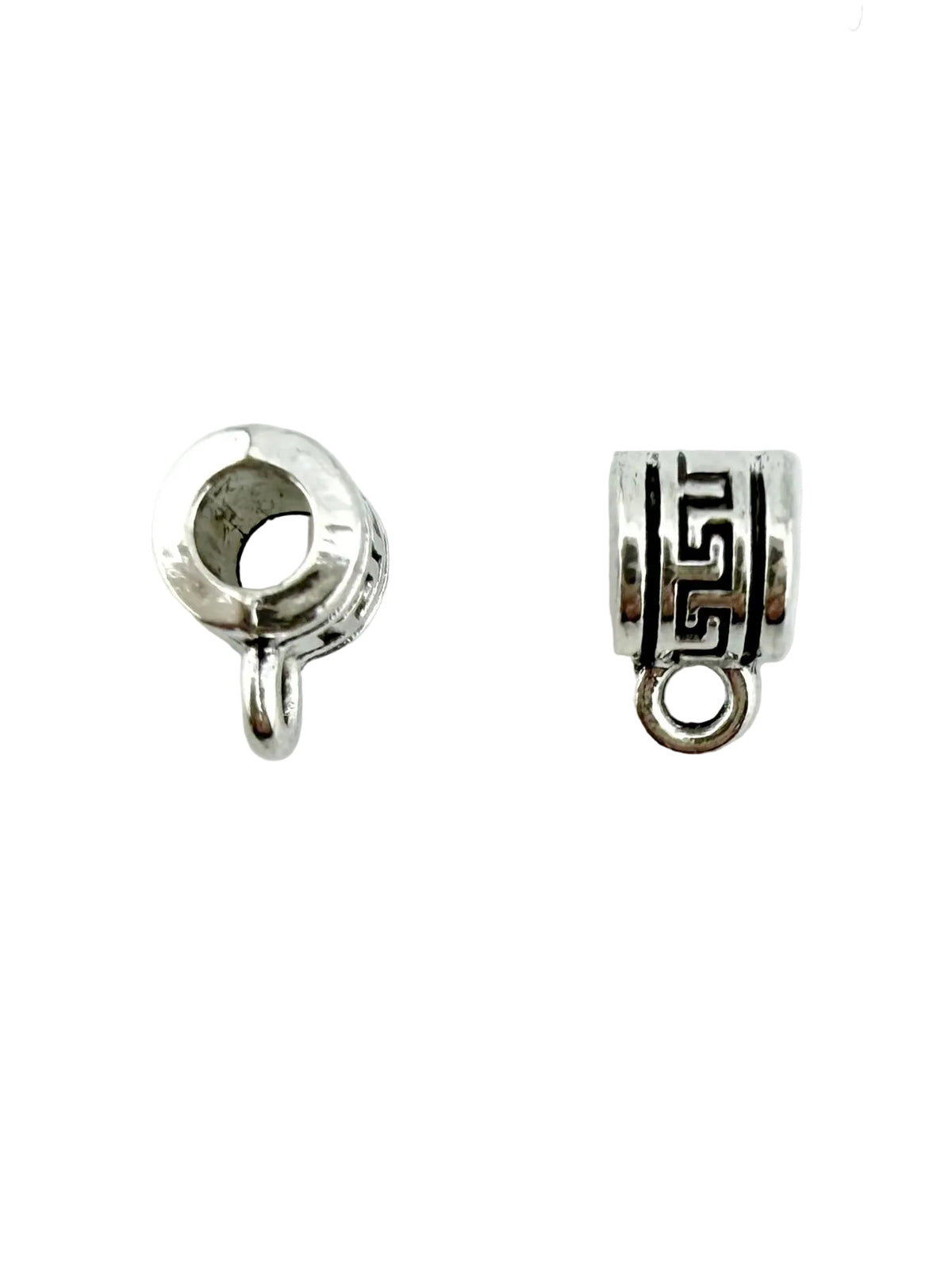 4x6mm Barrell Hanger Spacer Rhodium