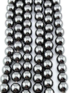 6mm Round Hematite Beads Gunmetal