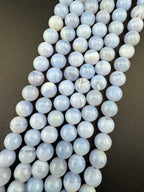 Blue Lace Agate Beads Available in 6mm, 8mm Sizes