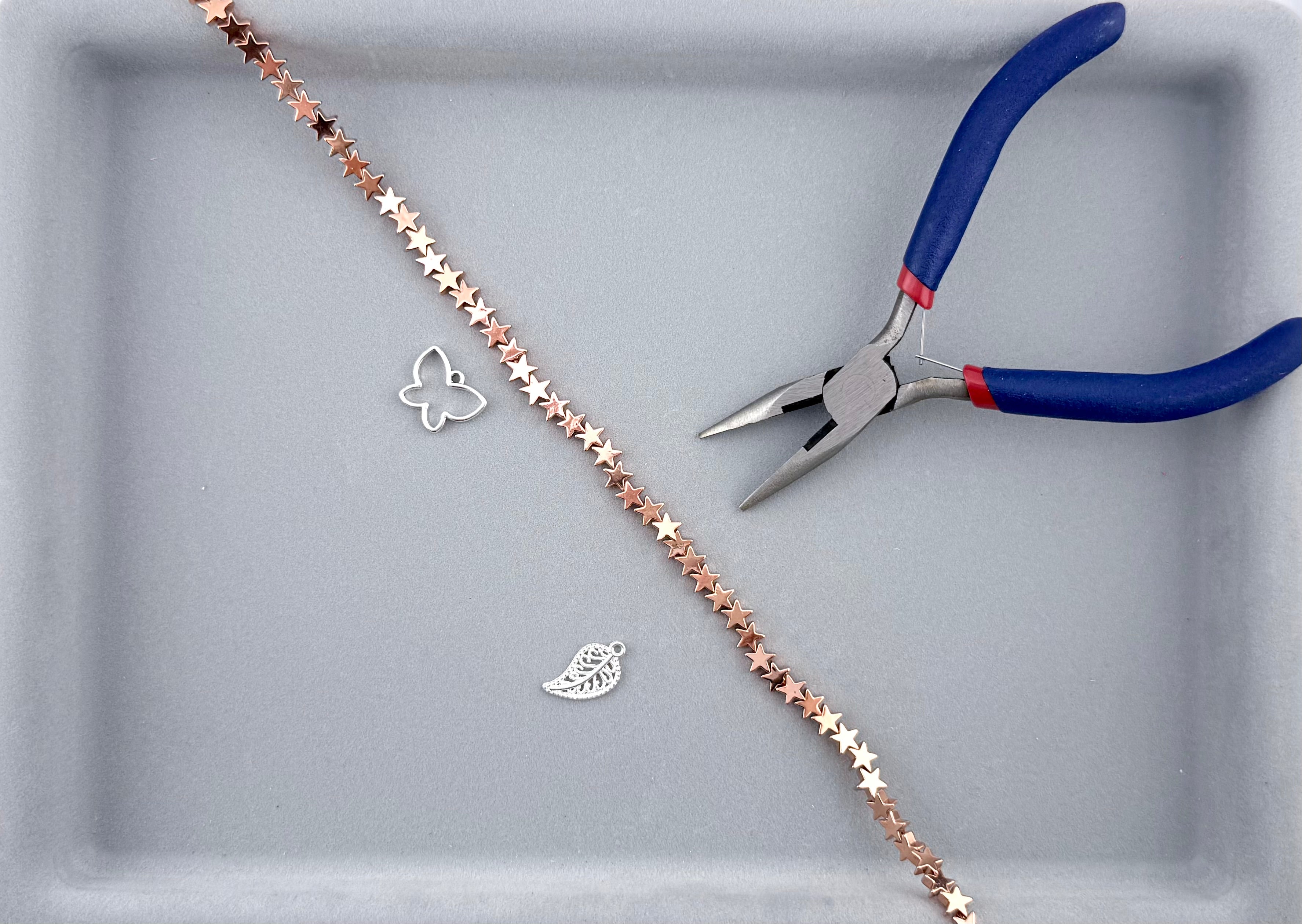 3x7mm Hematite Star Rose Gold