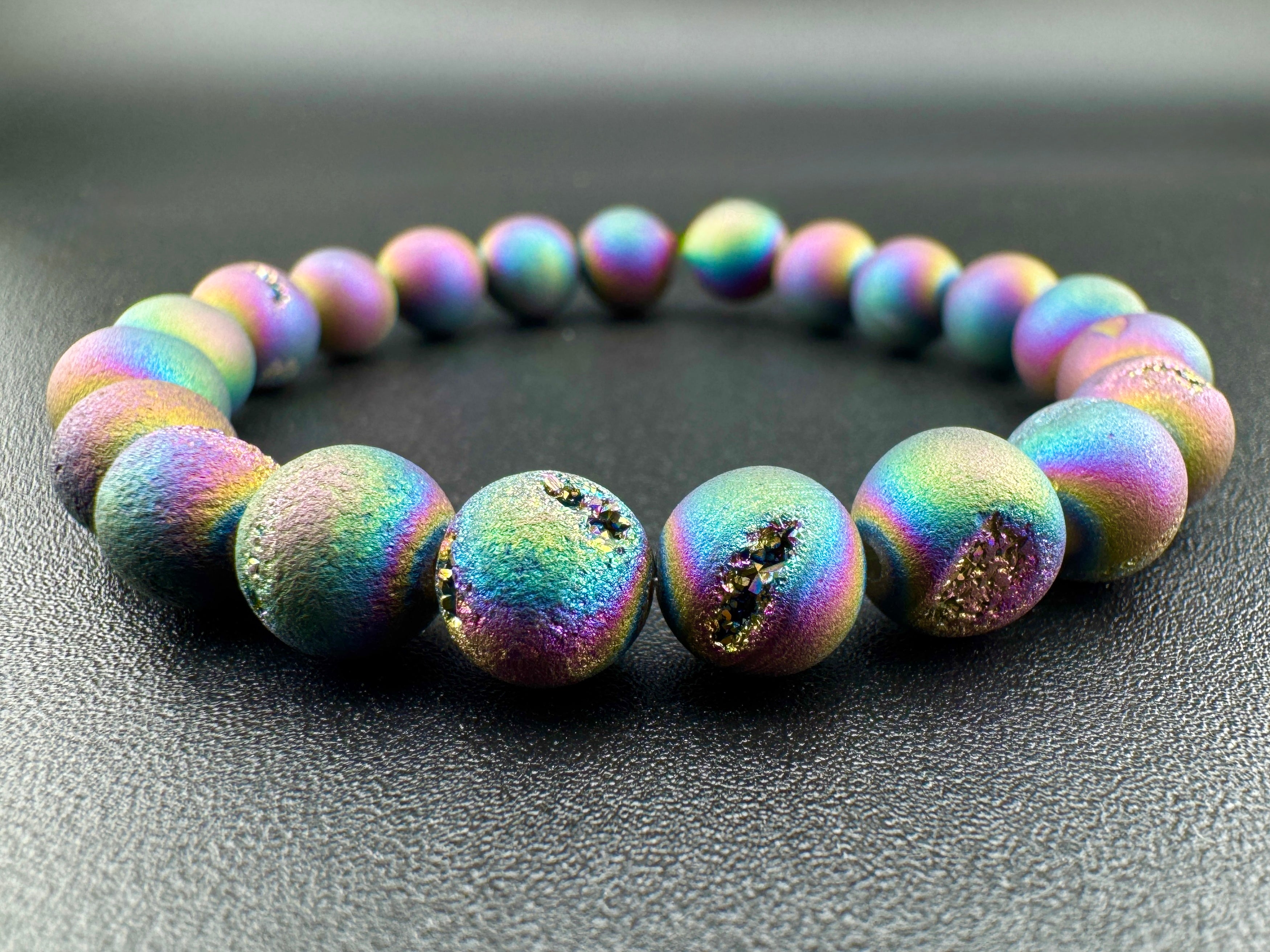 Rainbow Druzy Beads Available in 6mm, 8mm Sizes