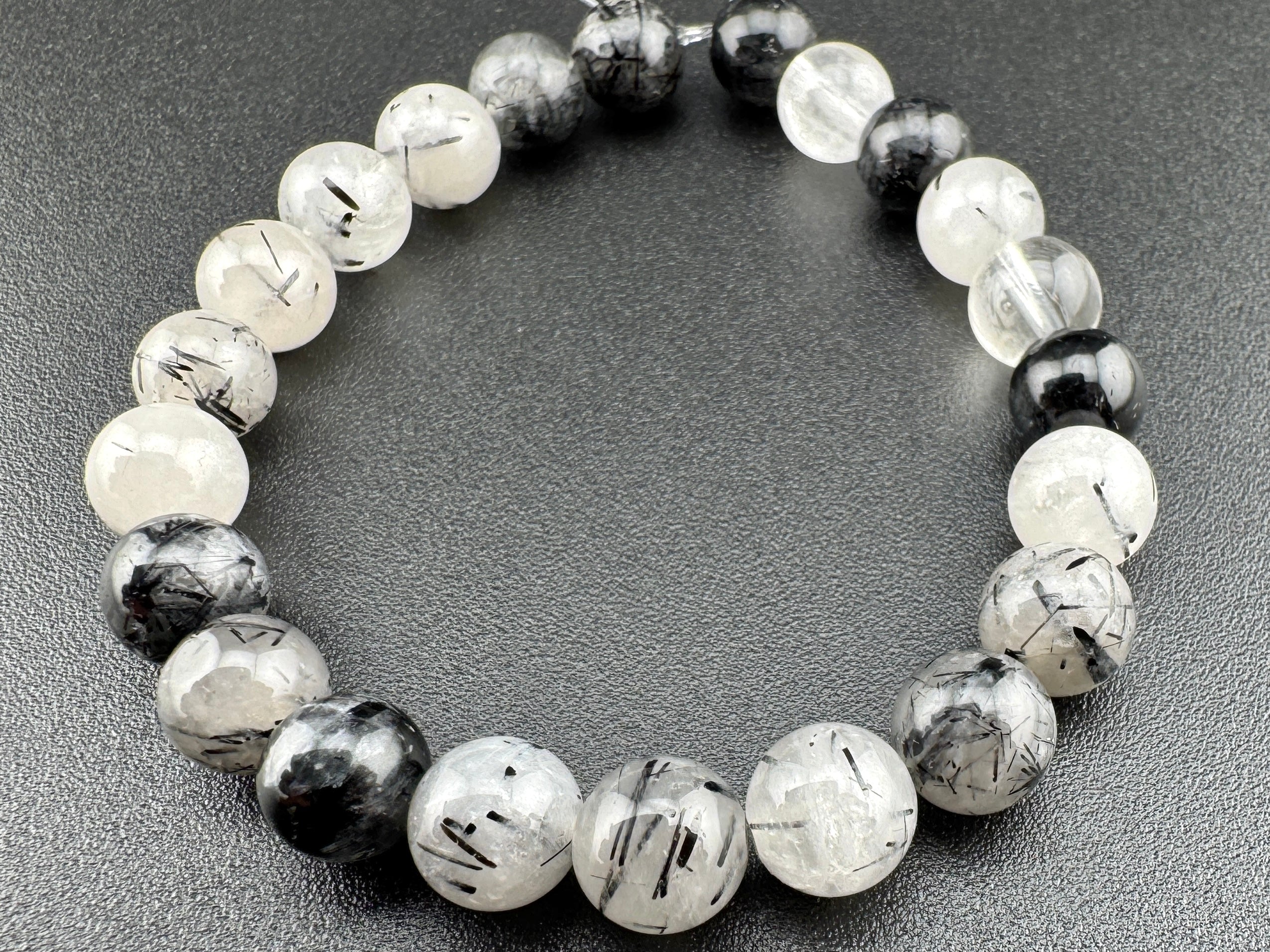 Tourmalinated Quartz Beads Available in 6mm, 8mm, 10mm, 12mm, 14mm, 16mm  Sizes