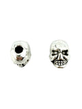 10x7mm Skull Spacer Bead Rhodium