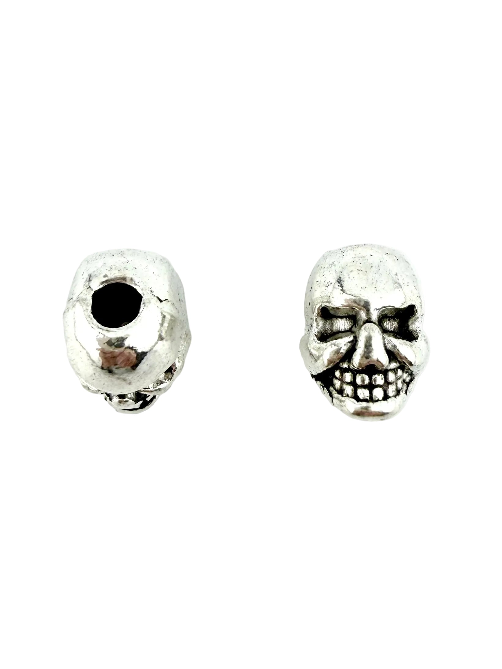 10x7mm Skull Spacer Bead Rhodium