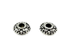 4x8mm Tibetan Style Spacer Bead Rhodium