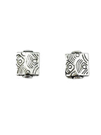 8x6.5mm Square Spacer Bead Rhodium