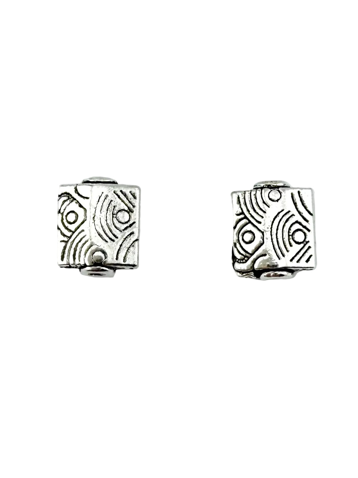8x6.5mm Square Spacer Bead Rhodium