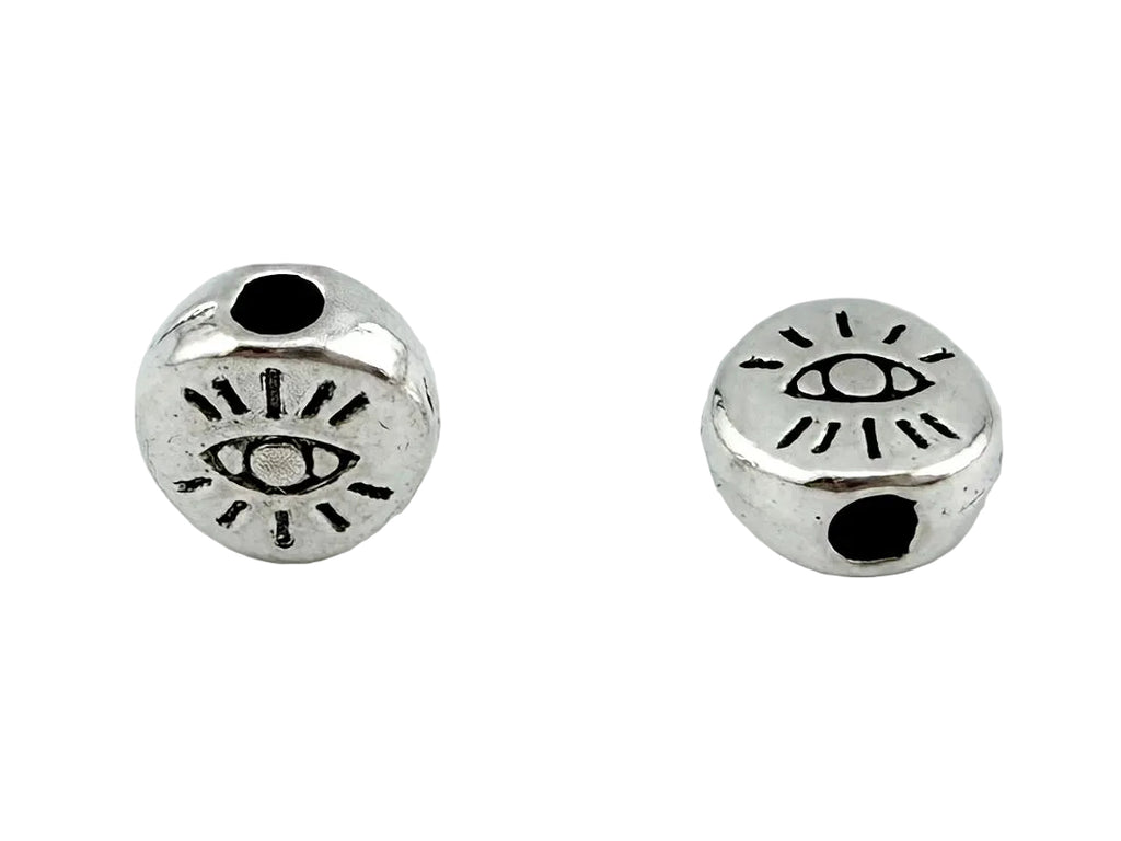 6x3mm Eye Disk Spacer Rhodium