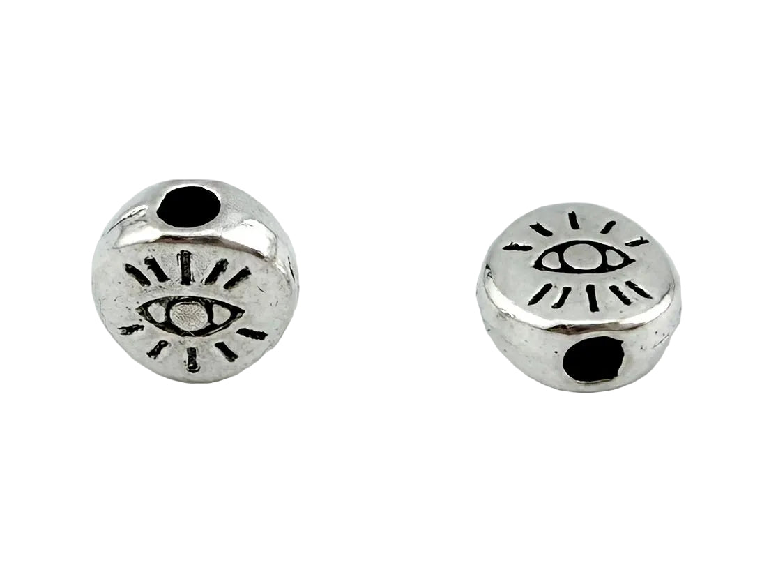 6x3mm Eye Disk Spacer Rhodium