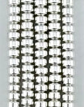2.5x4mm Hematite Heishi Beads Silver