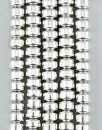 2.5x4mm Hematite Heishi Beads Silver
